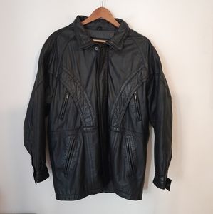 💥 EUC Men's Midway Genuine Leather Jacket, Medium